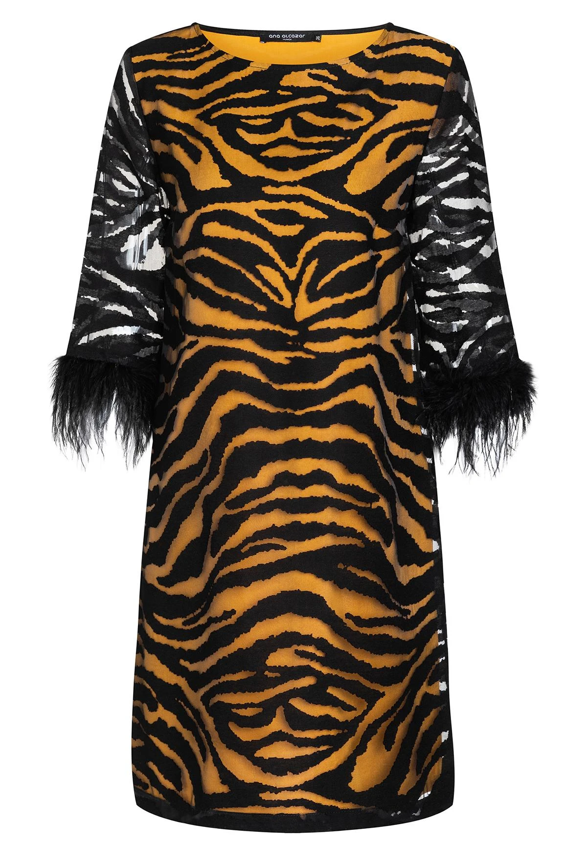 Ana Alcazar Tuniek Jurk Zapos Zwart-Bruin 6 Ana Alcazar Tuniek Jurk Zapos Zwart-Bruin - Afbeelding 4