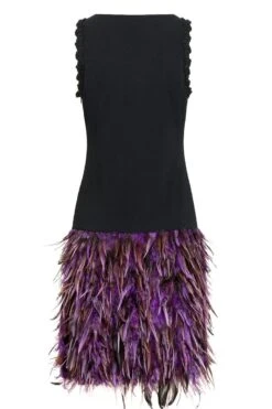 Ana Alcazar Black Label Gevederte Cocktail Jurk Juvene