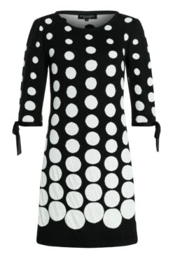 Ana Alcazar Mouw Jurk Palmara Zwart-Wit -JurkChic Verkoop ana alcazar 046698 2628 100 1