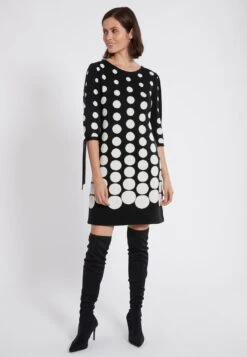 Ana Alcazar Mouw Jurk Palmara Zwart-Wit