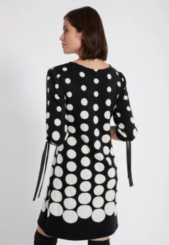 Ana Alcazar Mouw Jurk Palmara Zwart-Wit -JurkChic Verkoop ana alcazar 046698 2628 100 4