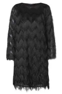 Ana Alcazar Black Label Franjes Jurk Wyssle Black -JurkChic Verkoop ana alcazar 046801 2650 1001