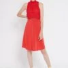 Ana Alcazar Mix Jurk Sanobea Rood -JurkChic Verkoop ana alcazar 046954 2694 500 2