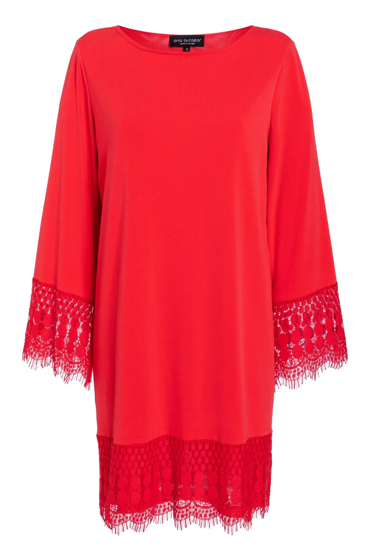 Ana Alcazar Lange Mouwen Jurk Saorea Rood 8 Ana Alcazar Lange Mouwen Jurk Saorea Rood - Afbeelding 6