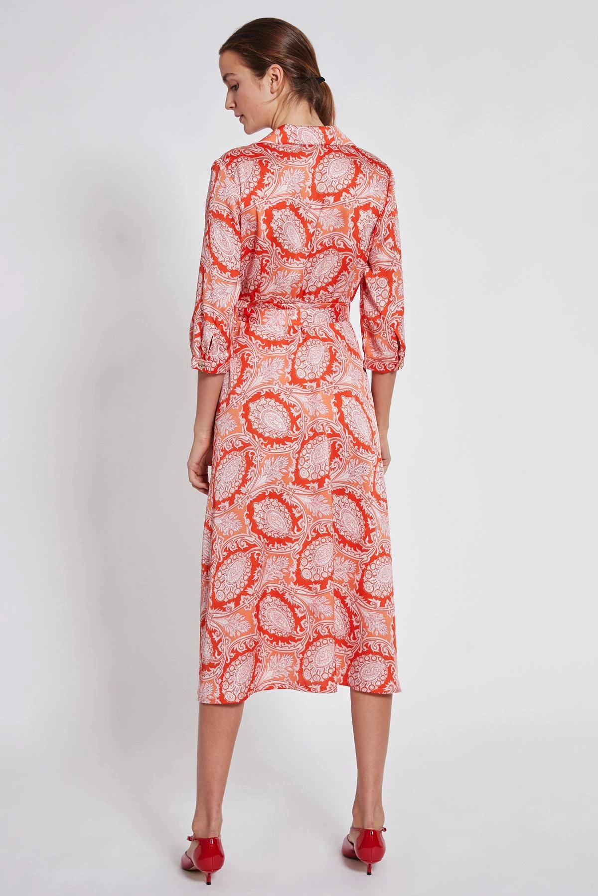 Ana Alcazar Midi Jurk Tefrola Geel 6 Ana Alcazar Midi Jurk Tefrola Geel - Afbeelding 4