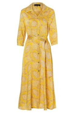 Ana Alcazar Midi Jurk Tefrola Geel 13 Ana Alcazar Midi Jurk Tefrola Geel -JurkChic Verkoop ana alcazar 047211 2754 900 a