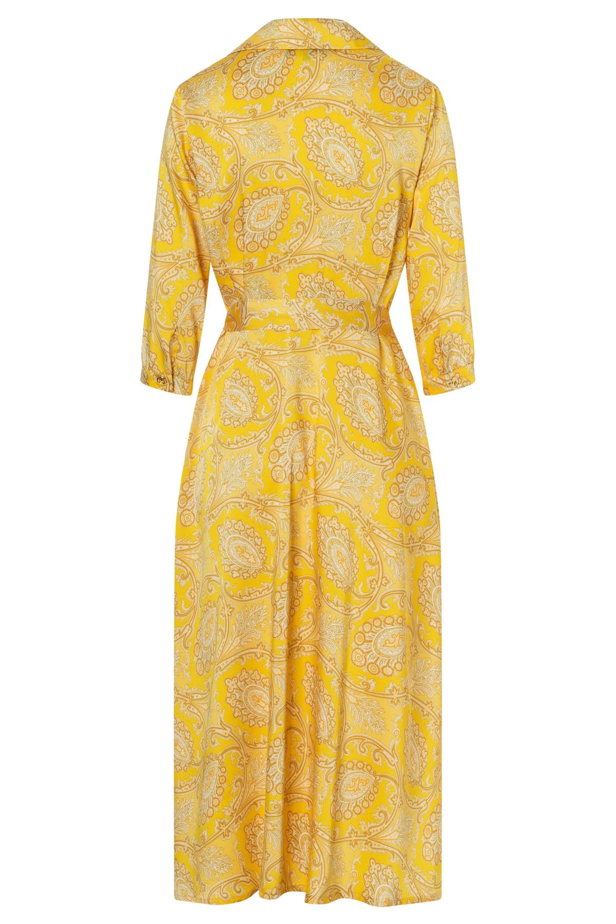 Ana Alcazar Midi Jurk Tefrola Geel 3 Ana Alcazar Midi Jurk Tefrola Geel