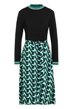 Ana Alcazar Mix Jurk Vabury Groen -JurkChic Verkoop ana alcazar 047328 2790 400 1