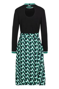 Ana Alcazar Mix Jurk Vabury Groen -JurkChic Verkoop ana alcazar 047328 2790 400 7