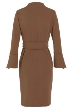 Ana Alcazar Strakke Jurk Vafewis Bruin -JurkChic Verkoop ana alcazar 047372 2797 800 7