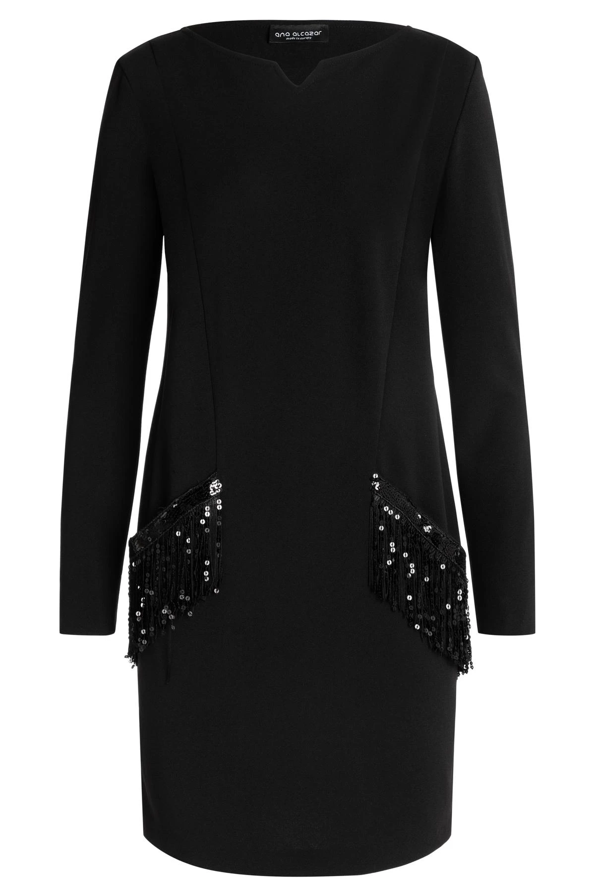 Ana Alcazar Zacken Jurk Wafra Zwart 8 Ana Alcazar Zacken Jurk Wafra Zwart - Afbeelding 6