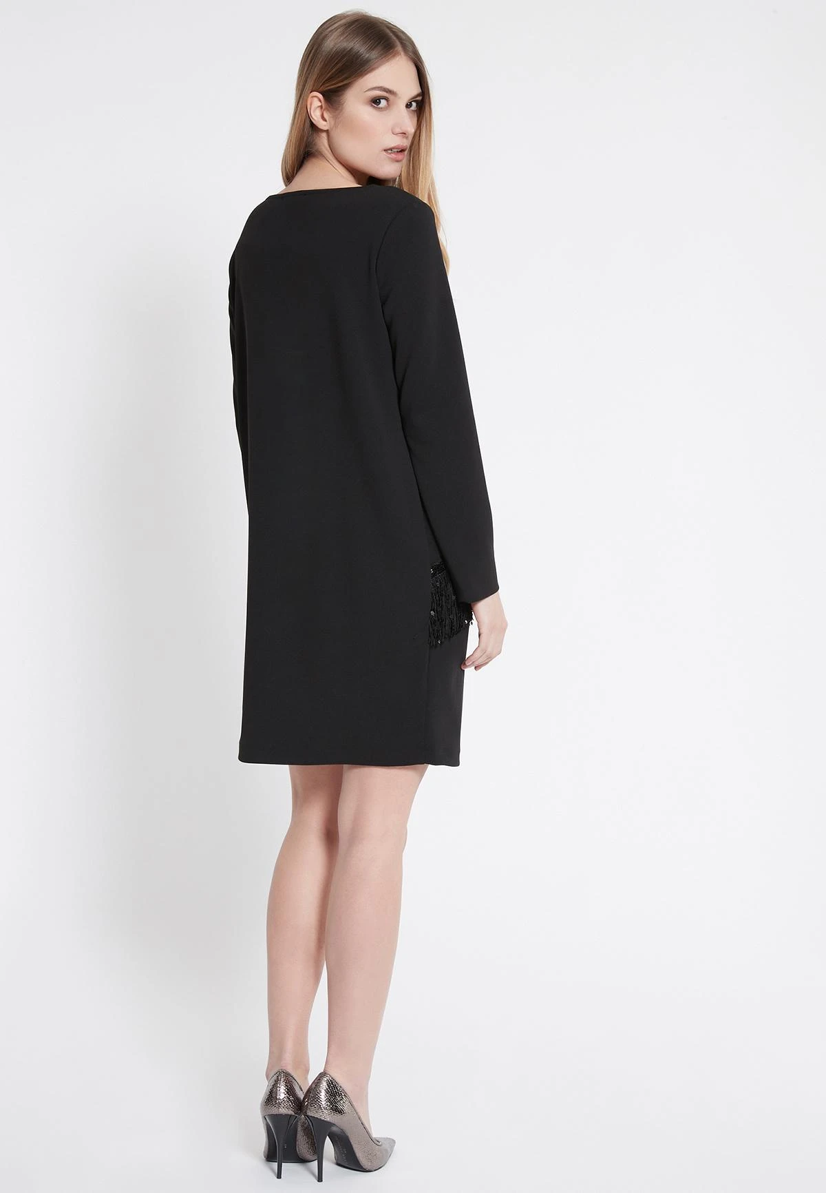 Ana Alcazar Zacken Jurk Wafra Zwart 5 Ana Alcazar Zacken Jurk Wafra Zwart - Afbeelding 3