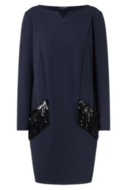 Ana Alcazar Zacken Jurk Wafry Blauw -JurkChic Verkoop ana alcazar 047494 2828 300 a