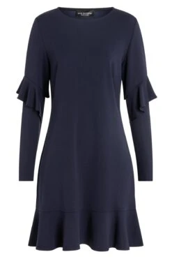 Ana Alcazar Volant Jurk Waisy Blauw -JurkChic Verkoop ana alcazar 047500 2828 300 1