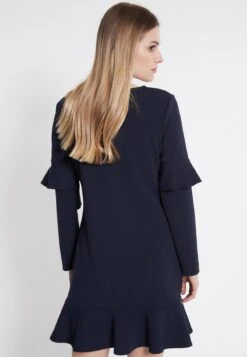 Ana Alcazar Volant Jurk Waisy Blauw -JurkChic Verkoop ana alcazar 047500 2828 300 4