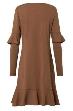 Ana Alcazar Volant Jurk Waisea Bruin 13 Ana Alcazar Volant Jurk Waisea Bruin -JurkChic Verkoop ana alcazar 047500 2828 8506