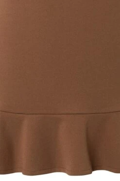 Ana Alcazar Volant Jurk Waisea Bruin 14 Ana Alcazar Volant Jurk Waisea Bruin -JurkChic Verkoop ana alcazar 047500 2828 8507