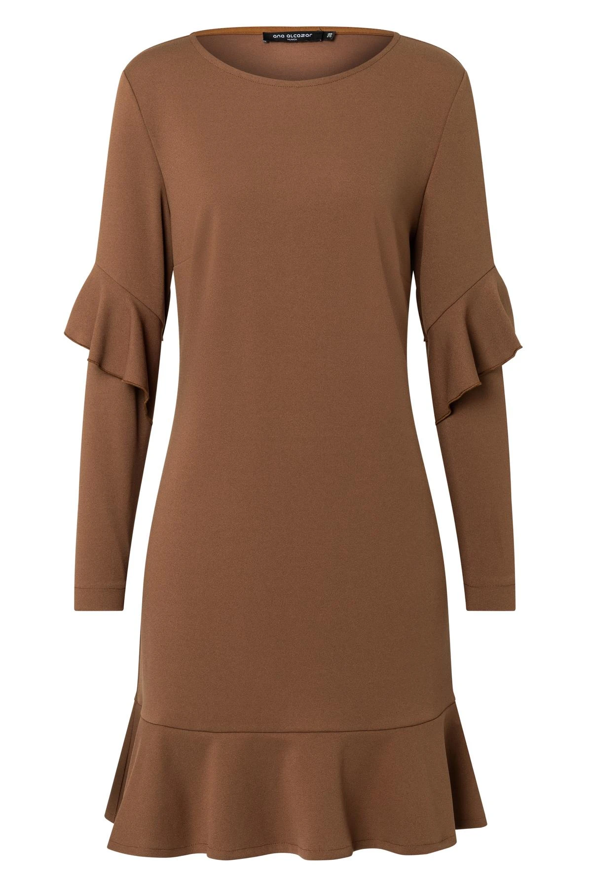 Ana Alcazar Volant Jurk Waisea Bruin 9 Ana Alcazar Volant Jurk Waisea Bruin - Afbeelding 7