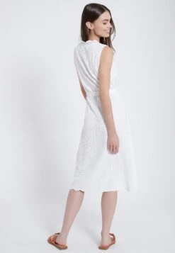 Ana Alcazar Mouwloos Jurk Zekyl Wit -JurkChic Verkoop ana alcazar 047612 2863 7004