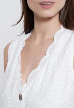 Ana Alcazar Mouwloos Jurk Zekyl Wit -JurkChic Verkoop ana alcazar 047612 2863 7005