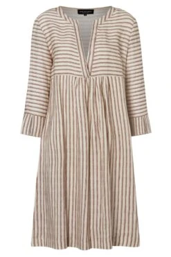 Ana Alcazar Tuniek Jurk Zema Donker-beige -JurkChic Verkoop ana alcazar 047620 2866 8081