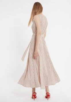 Ana Alcazar Midi Jurk Zemy Donker-Beige -JurkChic Verkoop ana alcazar 047622 2866 8084