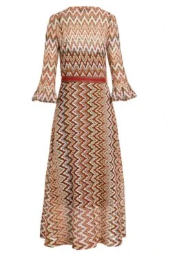 Ana Alcazar Midi Jurk Zalo -JurkChic Verkoop ana alcazar 047798 2911 9107