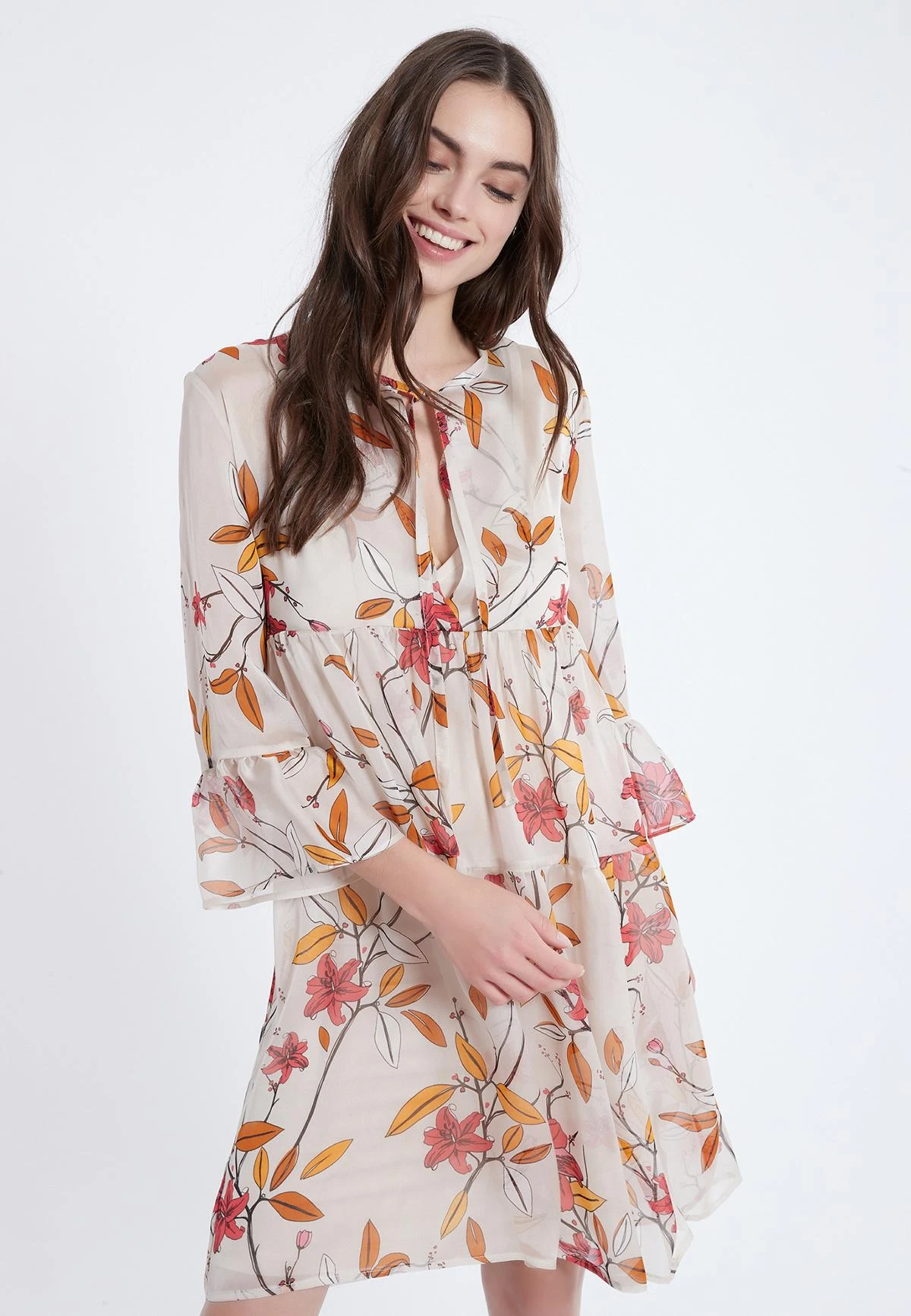 Ana Alcazar Zijden Boho Jurk Almsi 4 Ana Alcazar Zijden Boho Jurk Almsi - Afbeelding 2