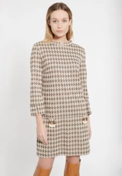 Ana Alcazar Houndstooth Jurk Beipy 10 Ana Alcazar Houndstooth Jurk Beipy -JurkChic Verkoop ana alcazar 048126 2979 8003