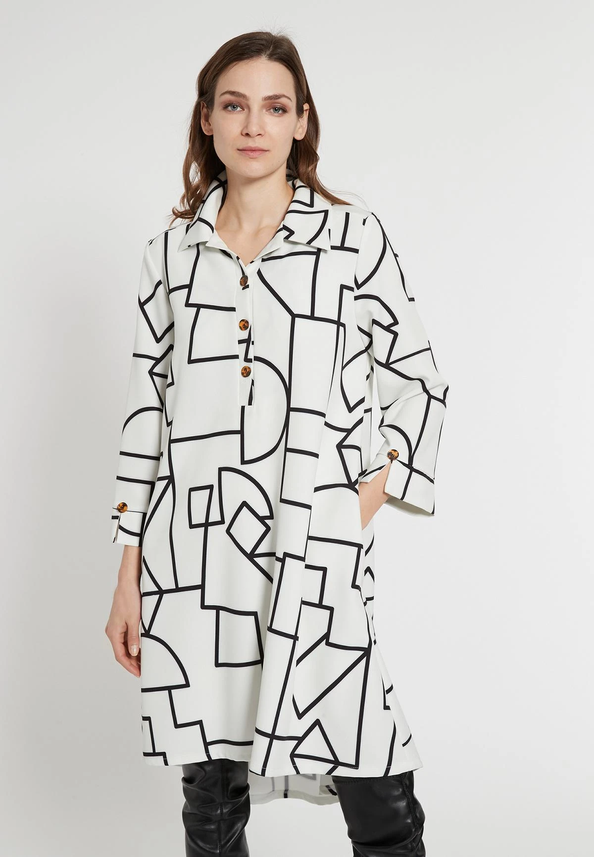 Ana Alcazar Swingende Jurk 4 Ana Alcazar Swingende Jurk - Afbeelding 2