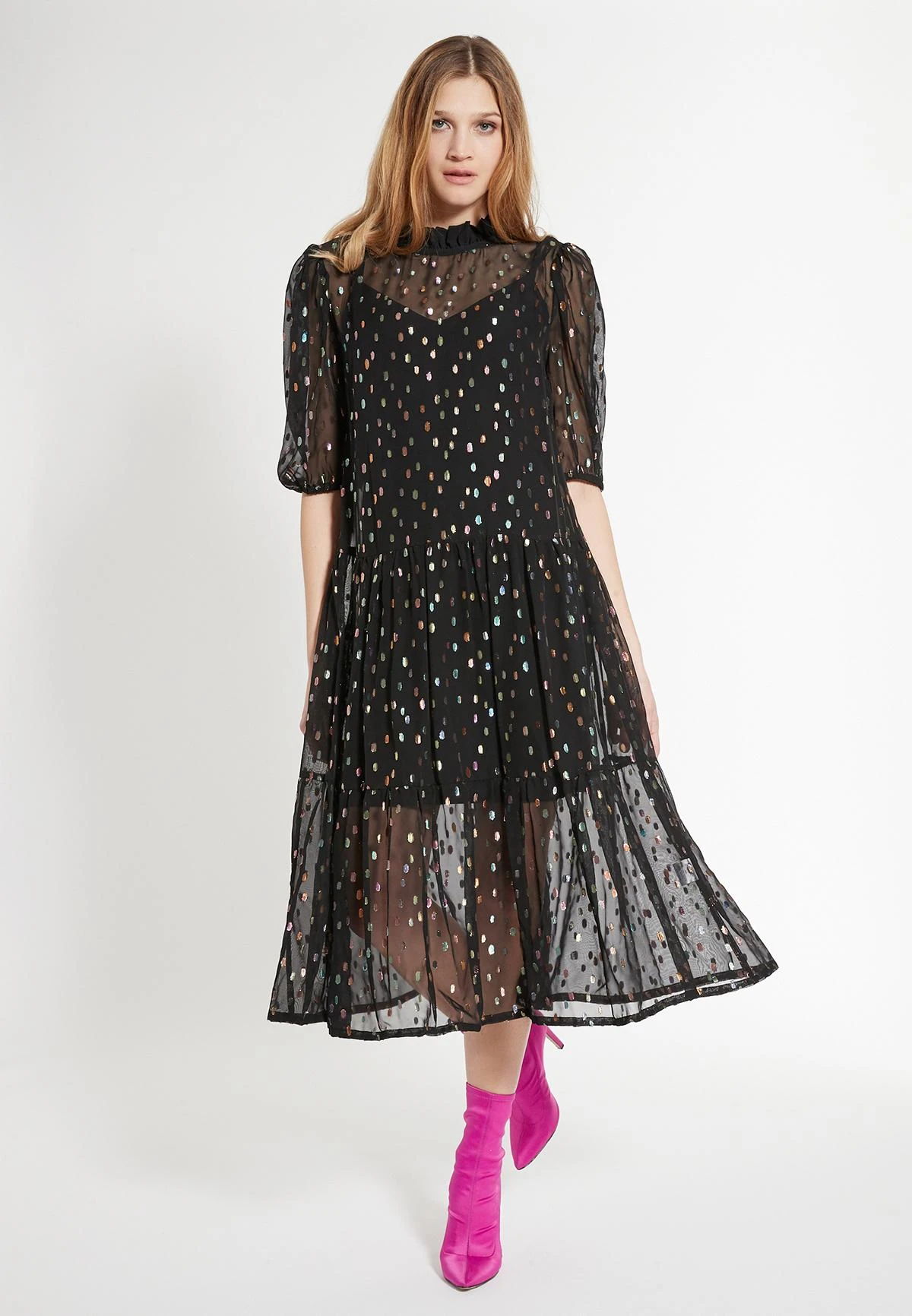 Ana Alcazar Midi Jurk Ecosa 4 Ana Alcazar Midi Jurk Ecosa - Afbeelding 2