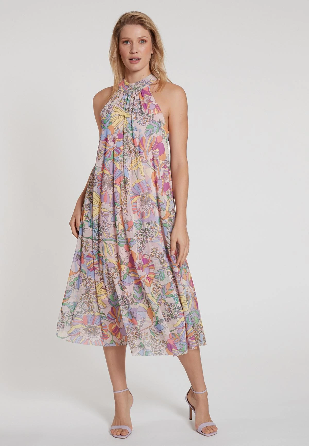 Ana Alcazar Neckholder Jurk Geoforis 4 Ana Alcazar Neckholder Jurk Geoforis - Afbeelding 2