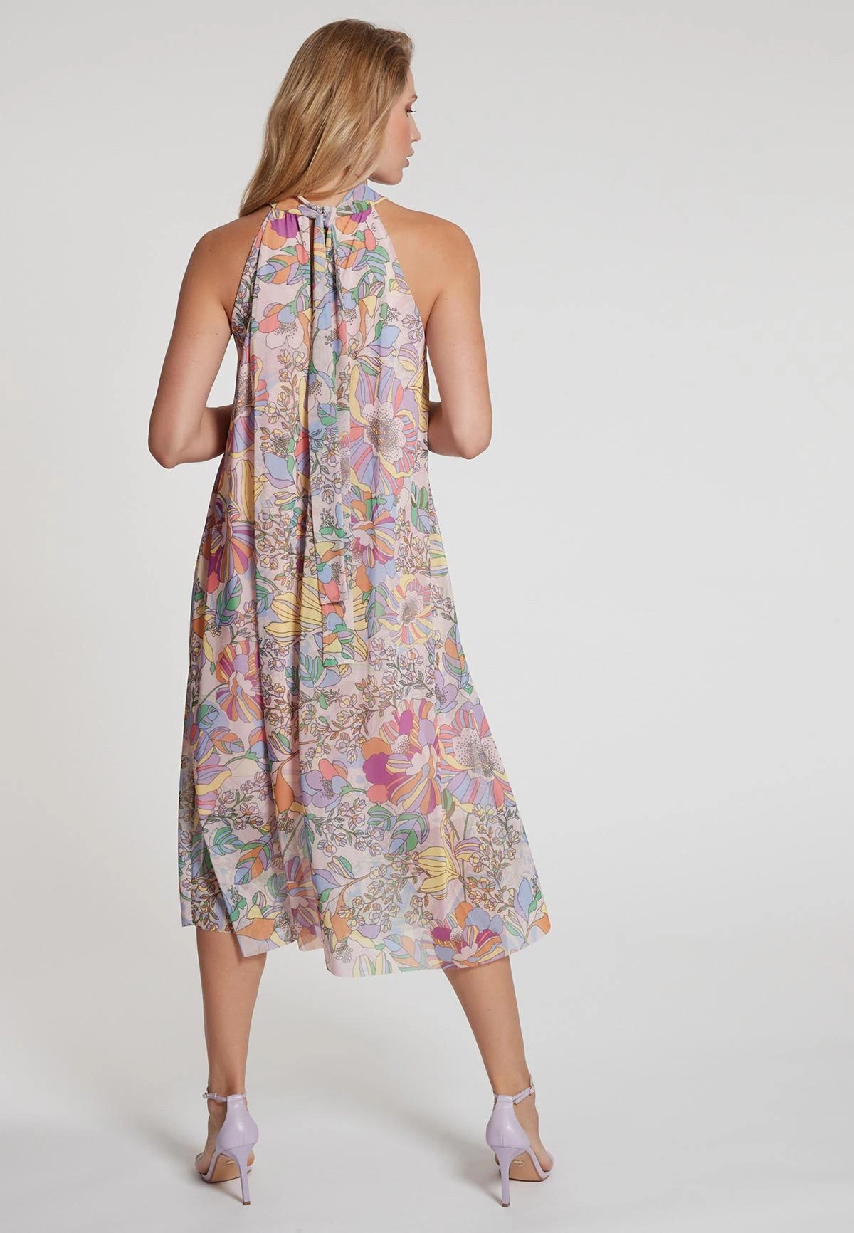 Ana Alcazar Neckholder Jurk Geoforis 5 Ana Alcazar Neckholder Jurk Geoforis - Afbeelding 3