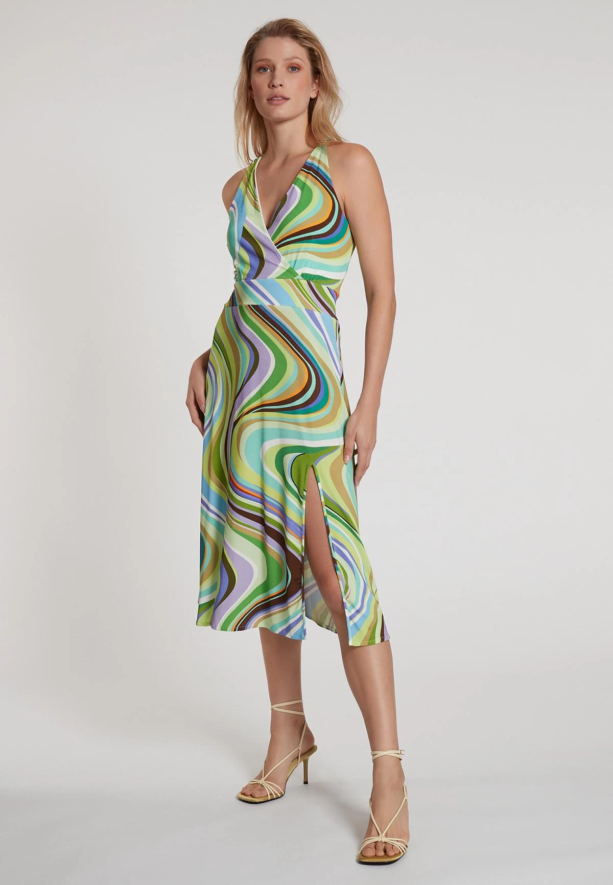 Ana Alcazar Wrap Jurk Gealys 4 Ana Alcazar Wrap Jurk Gealys - Afbeelding 2