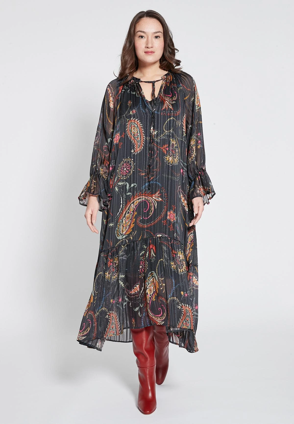 Ana Alcazar Volant Jurk Habwin 4 Ana Alcazar Volant Jurk Habwin - Afbeelding 2